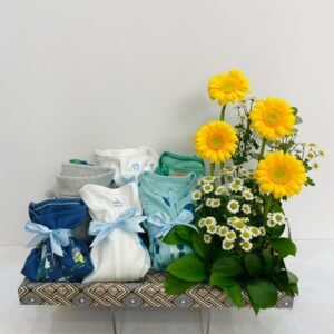 luxury floral & personalized gift on acrylic base