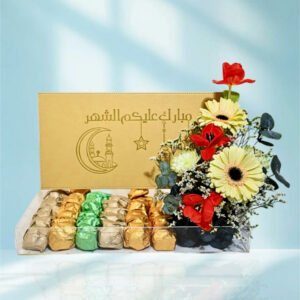 eid mubarak acrylic gift box with assorted belgian chocolates (copy)